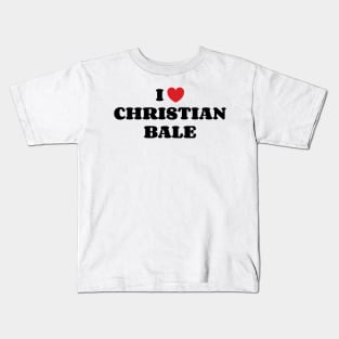 I Heart Christian Bale v2 Kids T-Shirt